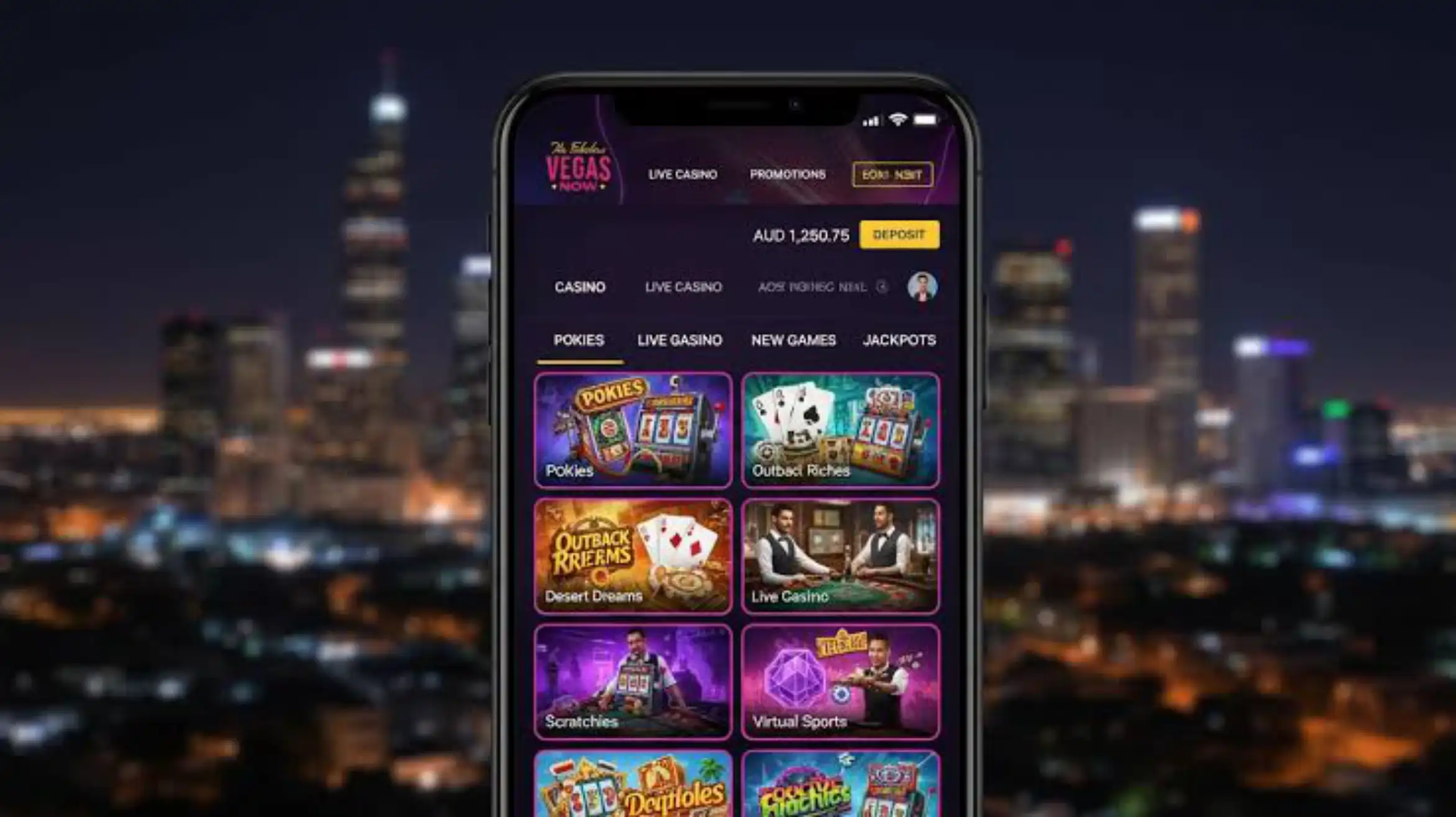 VegasNow Casino App Screenshot